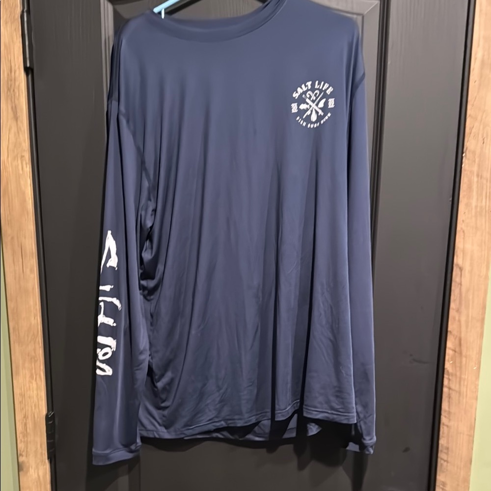 Salt Life Men's Blue Long Sleeve Shirt